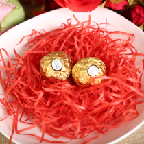  Yanyuji Happy candy box filler Happy candy box accessories Shredded paper shredded Raffia red about 50 grams