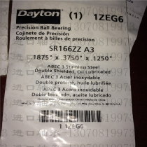 Stainless steel DAYTON bearing SR166ZZ Inner diameter 6 35 Outer diameter 9 525 Thickness 3 175mm