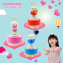 Rabbit rotating music box Music box Creative girl Childrens Birthday gift Valentines Day colorful lights novelty