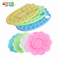 Childrens Palette Kindergarten Painting Art Graffiti Painting Gouache Acrylic Watercolor Paint Plastic Palette