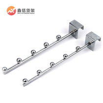 Clothing store hanger adhesive hook hanging beads square tube five beads underwear display rack rack crossbar hook card tube Hook 5 beads 7 beads