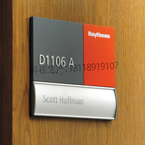 House number Department card Aluminum alloy high-grade sign Office sign Company department custom sign