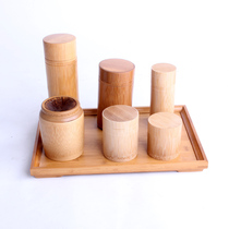 Hand-polished bamboo sealed tea leaf jars carbonated bamboo tube tea casket tea case bamboo tea storage tank portable seal