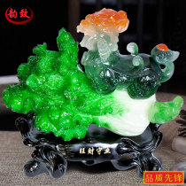 Cabbage cabbage ornaments large home living room TV cabinet Zhaicai office feng shui decoration opening craft gift