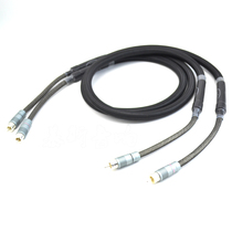 Voodoo Silver - plated RCA signal line Double Lotus Audio Line Fever sound power booster connection line
