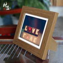 Wood grain wood color creative childrens desktop ornaments photo frame 5 6 7 8 10 12 inch a4 table frame custom