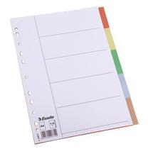 Easy Da Paginated Paper 44877 Glial Classification Index PP Plastic Classified Paper 1 to 5 Color Classification