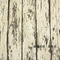 Vintage nostalgic wood grain wallpaper American country living room study wallpaper TV wall cafe bar wallpaper