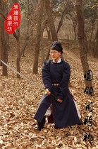 (Huaibian Xiaozhu) Han clothing early Tang Dynasty round neck open hip robe shirt round neck robe (Micro Stand Collar) (multi-color optional