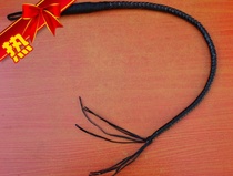 (Cowhip horse whip) promotional special black 100cm equestrian whip (leather handle)