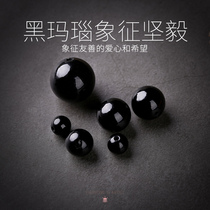 Natural black agate scattered beads DIY hand-woven beaded bracelet handstring Jewelry necklace earrings accessories single