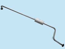 Geely Haoji car double-layer thickened stainless steel exhaust pipe muffler silencer