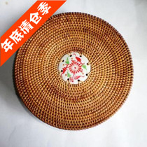 Vietnam imported handmade rattan large round box storage box Seven double cake box Puer tea packaging box