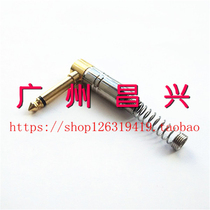 Elbow 6 35mm large diMIC microphone 6 35 audio plug 6 5 mono-track plug copper gold plated 6 5 heads