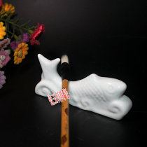 Jingdezhen stationery shu fa hua four treasures of the study bi ge brush pen holder chopstick rest porcelain Pen Holder