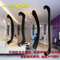 New sliding door handle sliding door handle black titanium magnesium aluminum alloy kitchen living room balcony luxury large handle