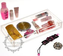One layer of transparent jewelry makeup cosmetics glove box storage and finishing flip drawer box customized
