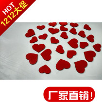 Red love wood chips heart-shaped wood chips color wood blocks early education early childhood education literacy and numeracy wood chips DIY handmade materials