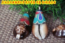 Nepal pure handmade six-character mantra natural conch pendant pendant pendant beads DIY accessories conch snail