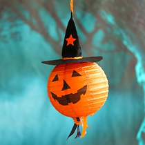 Halloween decorative lights red ghost festival haunted house bar paper lantern hotel shopping mall hanging tip hat belt must pumpkin lantern