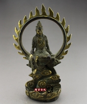 Reverse flow incense burner Pure copper Guanyin Bodhisattva Pagoda aromatherapy furnace reverse flow smoke agarwood incense burner craft gift home ornaments