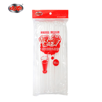 Jianermei 6x210MM with elbow plastic straw Single-use individual packaging 50 drinks super shock low price