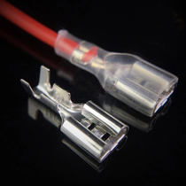 6 3 plug-in spring terminal sheath copper connector plug-in female plug-in cold-pressed terminal thick 6 3 plug-in spring