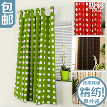 European minimalist lattice worsted pure cotton environmental protection tasteless living room bedroom dormitory half floor-to-ceiling curtain finished product customization