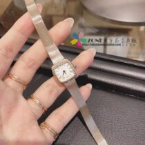 Japan direct mail agete square Roman digital dial champagne gold life waterproof gilded watch