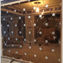 Patchwork mirror art glass TV wall Restaurant sofa entrance background tea mirror Gray mirror Roman ancient rhyme decorative mirror Diamond