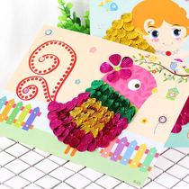 Creative new iy painting kindergarten handmade material package Three-dimensional paste painting childrens educational decorative toys
