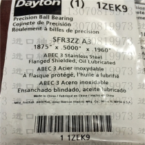 DAYTON miniature bearing SFR3ZZ Inner diameter 4 762 Outer diameter 12 7 thickness 3 967mm Stainless steel with flange