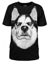 The boss angrily looks at the husky T-shirt 2 ha head like dog clothes