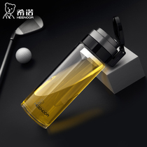 Hino single-layer glass 6075 with lid portable large capacity water cup creative office tea cup 6076