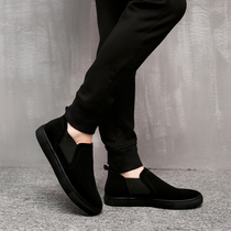 Mens shoes Korean version of the trend casual loafers mens board shoes A pedal lazy turn fur beanie shoes summer shoes men