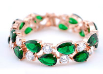 Austrian Crystal Zircon Bracelet Bracelet Female Mona Lisa-Fashion-Emerald Zircon Bracelet