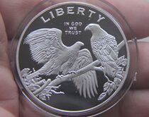 Medal silver-plated American bald sea eagle coins about 40mm collection