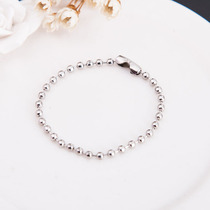 12cm * 2 4mm bead chain tag key chain hardware accessories iron strip chain ball chain stainless steel bead chain Buckle