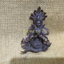 The fate of the Buddha Nepal handmade pure copper old dragon girl Bodhisattva tantric Buddha statue