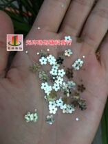 Handmade sequined flower shaped sequin 5mm light golden plum blossom sequins small plum blossom beads clothing accessories