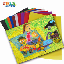 8K color sandpaper painting painting paper children early education handmade diy art painting graffiti oil painting stick crayon color pink paper