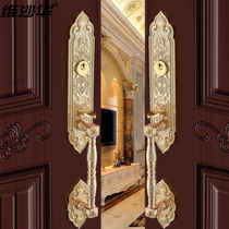 Visha Huamei door lock Villa antique copper double door mother-to-door door lock European door lock