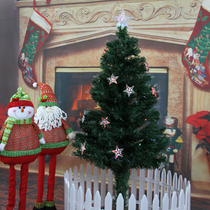 Christmas tree 1 2M pine cone snowman lighting Christmas tree fiber optic Christmas tree colorful flash 23kg