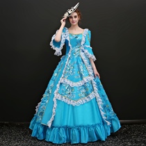 Blue Ballet Eurostyle Palace Dress Rehearsal for Womens Dresses Christmas Dinner Royal Photographic Costume Stage Dance