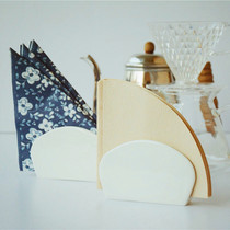 Cafe popular filter paper holder bone china tissue holder rack filter paper box hand punch partner filter paper seat