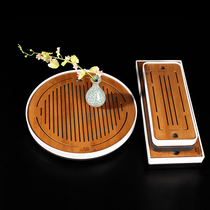 Pro-rhyme melamine water storage tea tray large tea tray round water storage household kung fu tea set dry bream tea ceremony simple tea table