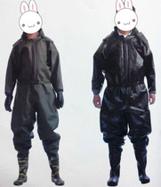 Thickened full body water pants and water clothes digging lotus root clothing waterproof clothing fishing pants fishing clothing hooded water pants rain pants