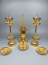 Shingon Dharma instrument Tang Mi Dharma instrument gold-plated Stupa wheel treasure Chrysanthemum Altar Lamp Karma Pestle gold-plated