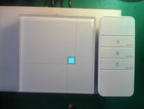 Tempered glass panel RF 433 remote control touch wall switch 1 on 1 road 1 union single control double control multi-control switch