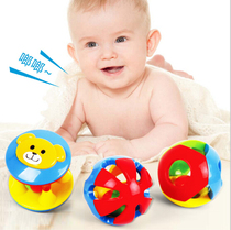 Baby baby toy Childrens puzzle Multicolored sensory ball Bell Ball Hand catch ball Hole hole ball 6-12 months